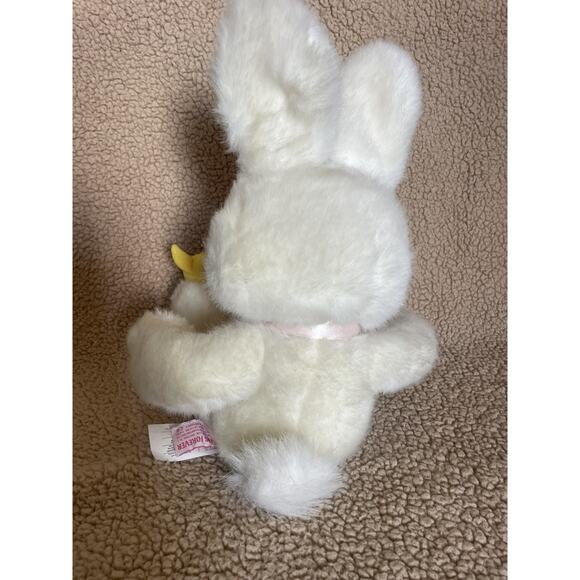 Vtg Russ Berrie Easter Bunny Rabbit & Baby Chick Stuffed Plush Toy 10" ~ 90s - Picture 4 of 6